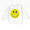 The Juniper Shop Distressed Smiley Face Toddler Graphic Sweatshirt - 2 of 4