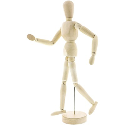 Le Juvo Drawing Mannequin 13" Wooden Human Figure Model, Art Manikin Jointed Perfect for Sketching