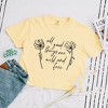 Simply Sage Market Women's Wild and Free Flowers Short Sleeve Relaxed Fit Cropped Tee - 3 of 4