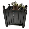Wood Outdoor Square Wooden Flower and Herb Pot for Garden, Porch and Patio - Outside Plant and Vegetable Container ,Planter ,Black - 4 of 4