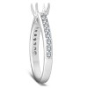 Pompeii3 1/3ct Diamond Engagement Semi Mount Ring 14K White Gold - 3 of 4