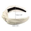 Unique Bargains Cross Knotted PU Leather Non-slip Fashion Wide Headband 1 Pc - 4 of 4