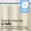 LiBa Premium Cloth Fabric Shower Curtain - Heavy Duty, Water Repellent, Hotel Style Soft Liner, Easy Clean and Machine Washable - 4 of 4