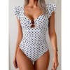 Eomenie Women's One Piece Swimsuit Tummy Control Bathing Suit Cutout Ruffle Slimming Swim Suit - 2 of 3