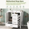 30" Solid Wood Frame Bathroom Vanity with Sink Combo Set, a Soft Closing Door and 3 Drawers - 4 of 4