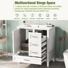 30" Solid Wood Frame Bathroom Vanity with Sink Combo Set, a Soft Closing Door and 3 Drawers - image 4 of 4