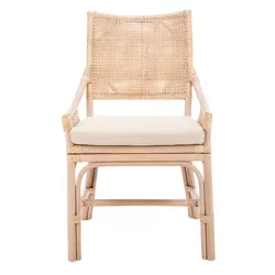 Randie Dining Chair Wood/Brown/White - Safavieh