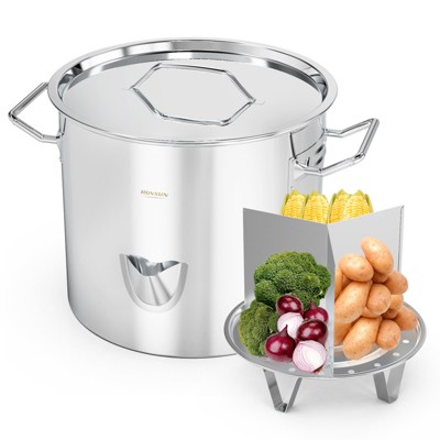 ROVSUN 52QT Stainless Steel Tamale Steamer, Ideal for Seafood Crab Vegetables lobster