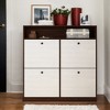 VANIRROR Freestanding Shoe Storage Cabinet with 4 Flip Drawers, Wooden Handles, Anti-Tip Fitting, Entryway & Hallway Organizer - 2 of 4