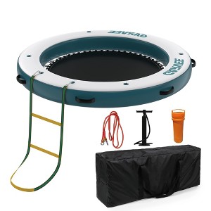 Inflatable Water Hammock Floating Dock Mesh, Heavy Duty River Floats Lake Raft for Tanning Pool Float Island Platform Pad Mat Party - 1 of 4