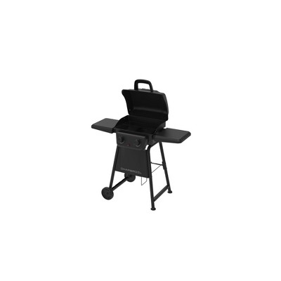 Compact Black Stainless Steel 2-Burner Propane Gas Grill