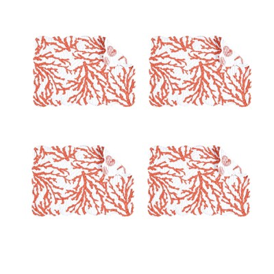 C&F Home Rectangular Cotton Rectangular Quilted Reversible Machine Washable Placemat Set of 4 Cora