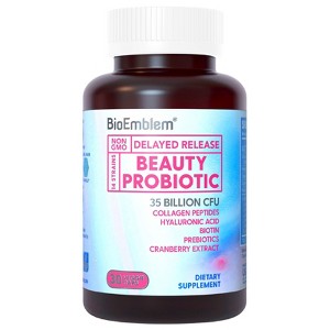 BioEmblem Beauty Probiotics, Prebiotics for Digestive Health, Hair Skin and Nails 30ct - 1 of 4
