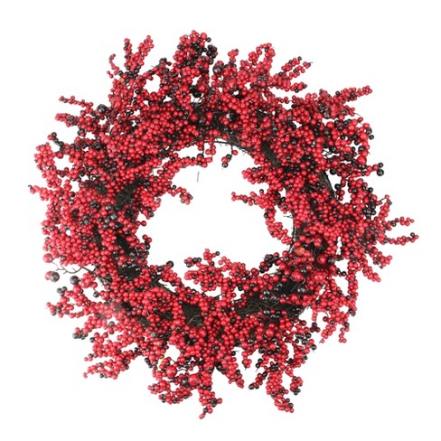 show original title Details about   "Red Berries Wreath" Ø ca 28 cm türkranz table wreath wreath Dekokranz Berries Red 