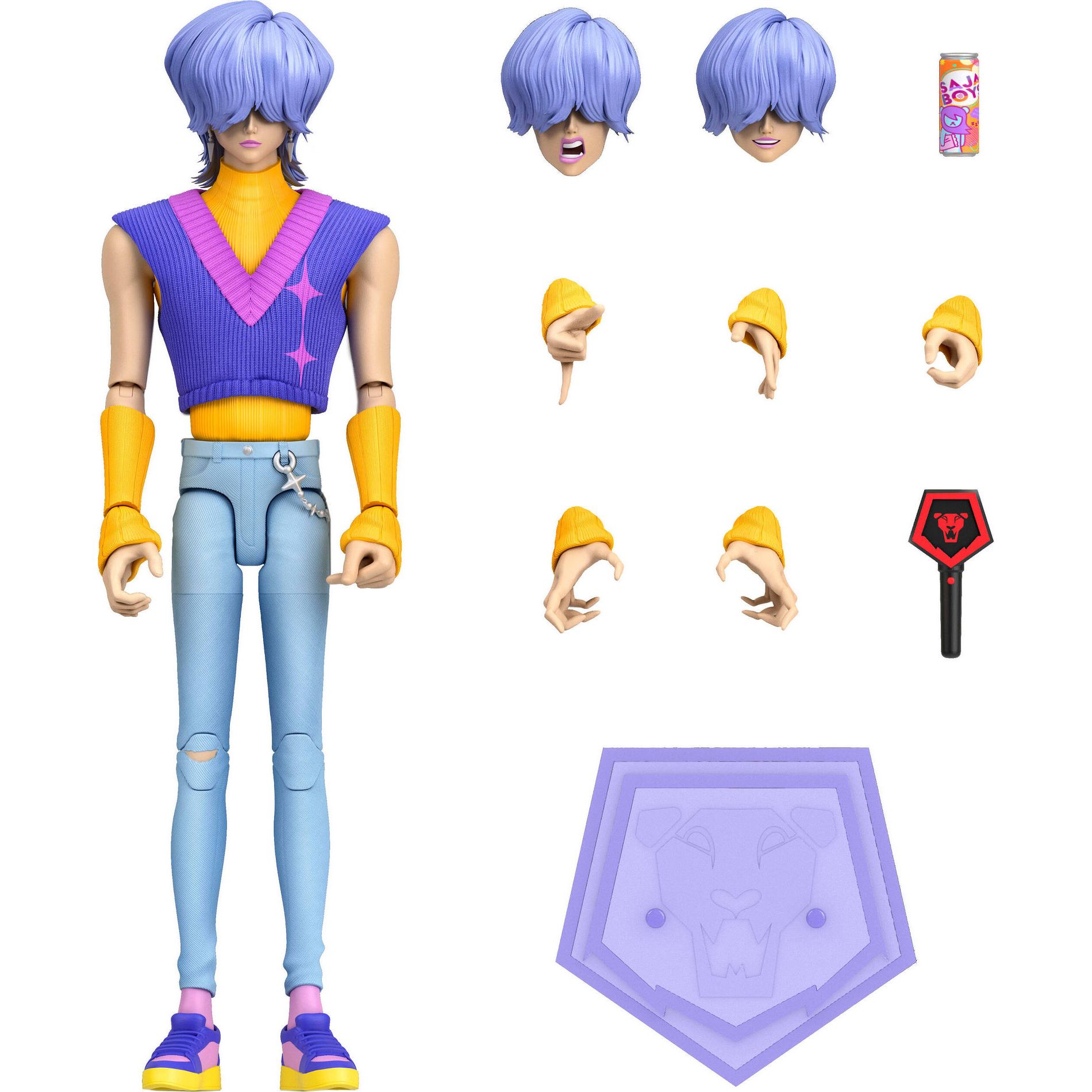 KPop Demon Hunters Saja Boys Mystery 6.7" Accessories & Swappable Faces & Hands Action Figures