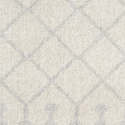 Ivory Trellis 8' x 10' Washable Synthetic Area Rug