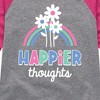 Girls' - Instant Message - Happier Thoughts Shirt Tail Raglan Graphic T-shirt - 2 of 4