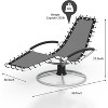 360° Rotating Outdoor Chaise Lounge Chair, S-Shaped Recliner with Quick-Dry Textilene, Ergonomic Rocker for Patio, Lawn, Pool - 3 of 4
