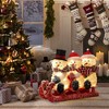 LuxenHome Snowman Family Trio on Sled with Lights Outdoor Holiday Decoration Multicolored - 4 of 4