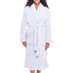 Alexander Del Rossa Women's Plush Fleece Robe, Shaggy Feather Bathrobe - 1 of 4