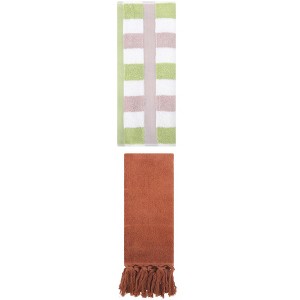 REGALWOVEN 2 Packs Cotton Absorbent Soft Decorative Bathroom Hand Towel for Kitchen - 1 of 4