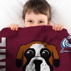 Sleep Squad Colorado Avalanche Bernie 60 x 80 Raschel Plush Blanket - 3 of 4
