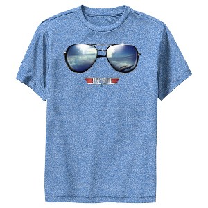 Boy's Top Gun Aviator Sunglasses Reflection Logo Performance Tee - 1 of 4