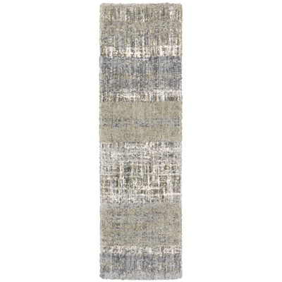 Oriental Weavers Aspen 530J9 Grey/ Ivory Indoor Area Rug - 2'3" x 7'6"