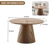 47" Wood Dining Table with MDF Top,Round Kitchen Table for Dining or Living Room,Multi Functional Dining Table for Small Space-Koiai - 4 of 4