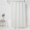 Subtle Striped Textured Shower Curtain Off-white - Threshold™: Cotton ...