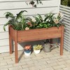Hrinhom 48"W Outdoor Raised Garden Bed ,Elevated Wooden Planter Box - 2 of 4