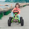 Costway Kids Pedal Go Kart 4 Wheel Ride On Toys w/ Adjustable Seat & Handbrake - 2 of 4