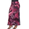 24seven Comfort Apparel Plus Size Pink Tie Dye Fold over Waist Maxi Skirt - 2 of 4