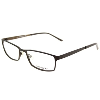 Adensco AD111 JYS Unisex Rectangle Eyeglasses Semi Matte Brown 54mm