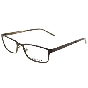 Adensco AD111 JYS Unisex Rectangle Eyeglasses Semi Matte Brown 54mm - 1 of 3