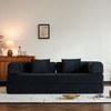Whisen Convertible Sleeper Sofa Bed, Corduroy Folding Couch, Floor Sofa Lounge Couch with Pillow, Fixed-Shape Frame - 4 of 4