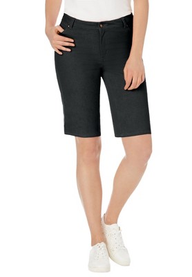 Jessica London Women's Plus Size True Fit Stretch Denim Bermuda Short