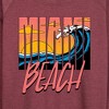 Women's - Instant Message - Miami Beach Lightweight French Terry Wide Neck Long Sleeve Graphic Shirt - 2 of 4