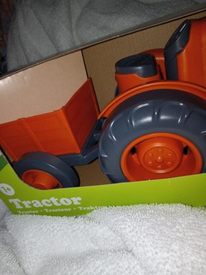 GREEN TOYS TRACTEUR ET REMORQUE ORANGE - MOM POP