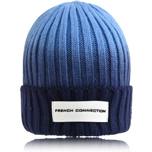 French Connection Women’s Gradient Knit Beanie - Cozy Winter Hat in Trendy Ombre Colors - 1 of 3