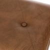 20" Leathaire Upholstered Storage Stool Whiskey Brown - Glitzhome: New Zealand Pine Legs, Fire-Retardant Foam Bench - 4 of 4