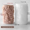 JDICTION Christmas Candle Molds – 3D Embossed Santa/Tree/Holly Cylinder Silicone Molds for Resin, Soap, Wax, Fondant Chocolate, Xmas Decor - 3 of 4