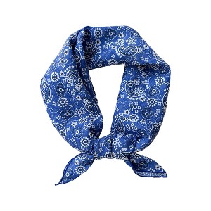 Anna-Kaci Women’s Cotton Square Scarf with Floral and Paisley Print for Neck Hair and Handbag Styling - 22.8IN×22.8IN - 1 of 4