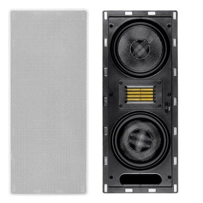 Monoprice 3-Way Carbon Fiber In-Wall Column Speaker - 6.5 Inch With Ribbon Tweeter (Each) - Amber Series