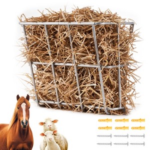 VEVOR Livestock Hay Feeder, 18.5 Gallons Large Capacity, Heavy-Duty Steel Goat Hay Rack, 24.4" Long Wall Mounted Horse Hay Holder - 1 of 4