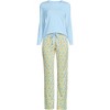 Lands' End Women's Knit Pajama Set Long Sleeve T-Shirt and Pants - 3 of 3