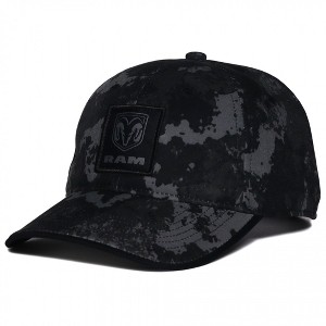 Adult Ram Logo Woven Patch All Over Print Camo Pre-Curved Adjustable Hat - 1 of 4