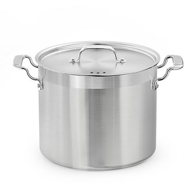  Herogo 12-Quart 18/10 Stainless Steel Stock Pot with Lid, Large  Heavy Duty Soup Pot Compatible with Electric, Gas, Induction and Gas  Cooktops, Dishwasher Safe: Home & Kitchen