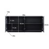 Stylish Modern  Kitchen Storage Cabinet with 4 Doors, Adjustable Shelf Sideboard Buffet Cabinet for Dining Room Living Room-The Pop Home - 4 of 4