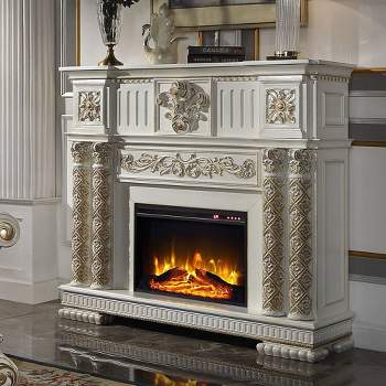 Vendome 59" Indoor Fireplaces Antique Pearl - Acme Furniture